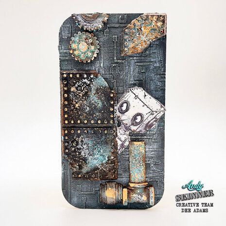 Cosmic Shimmer Silicone Mould Riveted Metal Plate (DM0053-CS)