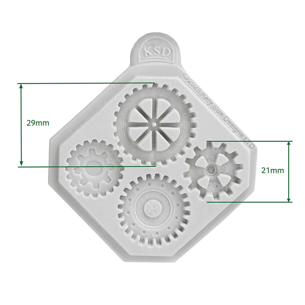 Cosmic Shimmer Silicone Mould Mini Cogs & Gears (CE0152-CS)