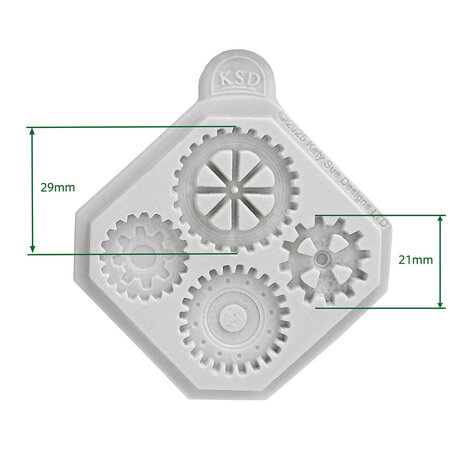Cosmic Shimmer Silicone Mould Mini Cogs & Gears (CE0152-CS)
