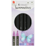 DécoTime 6 Metallic Twinmarkers Electric Purple (3005109)