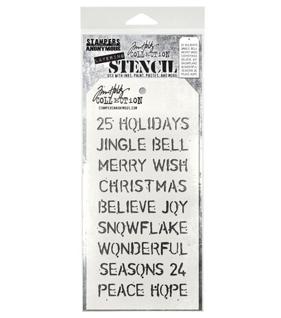Stampers Anonymous Tim Holtz Christmas Layering Stencil (THS030)
