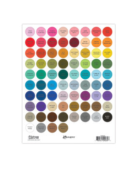 Ranger Tim Holtz Distress Large Round Label Sheet Black (TDA90397)