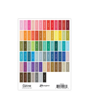 Ranger Tim Holtz Distress Mini Ink Pad Label Sheet White (TDA90380) Ranger Tim Holtz Distress Mini Ink Pad Label Sheet White (TDA90380)