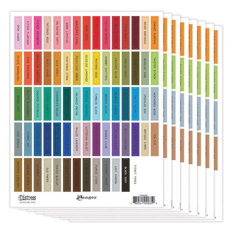 Ranger Tim Holtz Distress Ink Pad Label Sheet Black (TDA90359)
