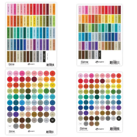 Ranger Tim Holtz Distress Label Assortment Sheets Black (4pcs) (TDA93374)