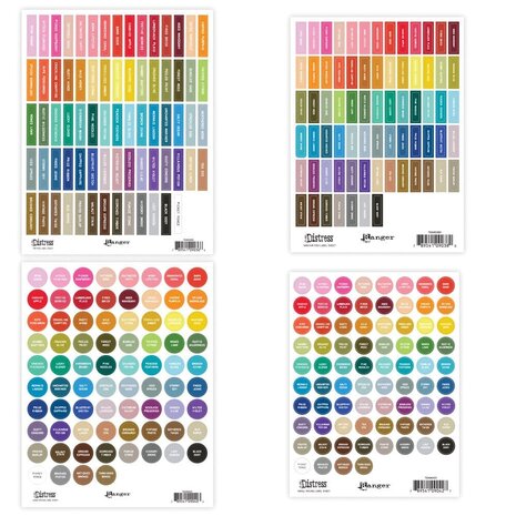 Ranger Tim Holtz Distress Label Assortment Sheets White (4pcs) (TDA93381)