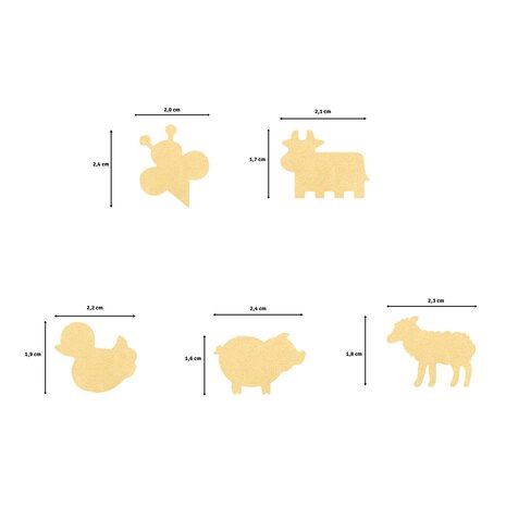 Vaessen Creative Figuurpons Set Boerderijdieren Medium (5pcs) (2137-119) Vaessen Creative Figuurpons Set Boerderijdieren Medium (5pcs) (2137-119)
