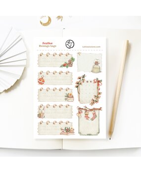 Lettoon Festive Message Tags Sticker Sheet Lettoon Festive Message Tags Sticker Sheet