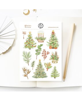 Lettoon Winter Trees Sticker Sheet Lettoon Winter Trees Sticker Sheet