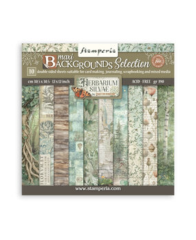 Stamperia Herbarium Silvae Maxi Background 12x12 Inch Paper Pack (SBBL180) Stamperia Herbarium Silvae Maxi Background 12x12 Inch Paper Pack (SBBL180)