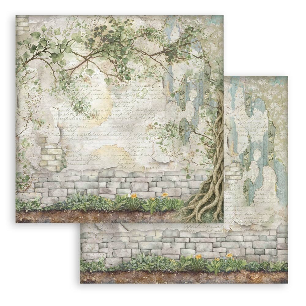 Stamperia Herbarium Silvae Maxi Background 12x12 Inch Paper Pack (SBBL180) Stamperia Herbarium Silvae Maxi Background 12x12 Inch Paper Pack (SBBL180)