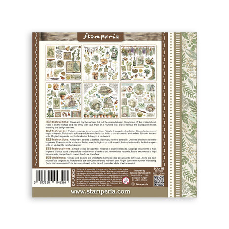 Stamperia Herbarium Silvae 6x6 Inch Rub-On Assortment (DFLRBX02)