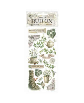 Stamperia Herbarium Silvae Rub-On 4x8,5 Inch Tea Time (DFLRB208) Stamperia Herbarium Silvae Rub-On 4x8,5 Inch Tea Time (DFLRB208)