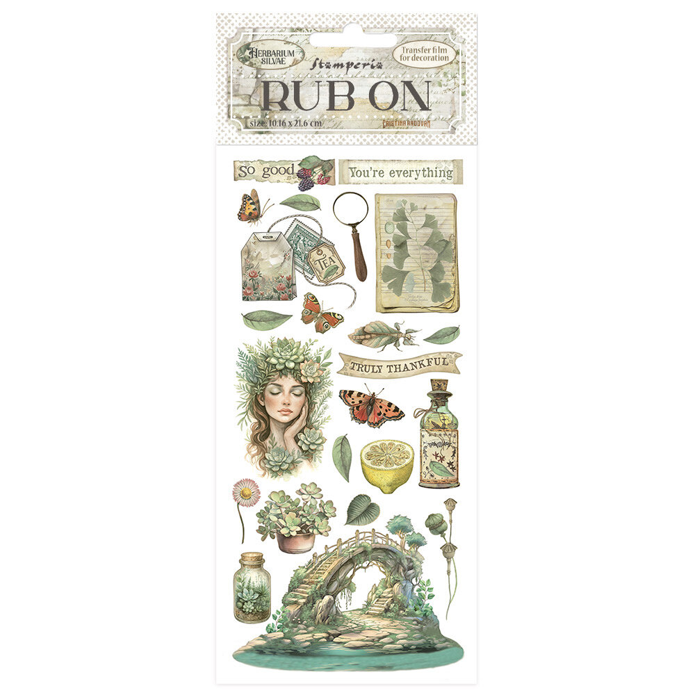 Stamperia Herbarium Silvae Rub-On 4x8,5 Inch Bridge (DFLRB211) Stamperia Herbarium Silvae Rub-On 4x8,5 Inch Bridge (DFLRB211)