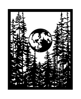 Stamperia Herbarium Silvae Thick Stencil 20x25cm Moon in the Forest (KSTD194) Stamperia Herbarium Silvae Thick Stencil 20x25cm Moon in the Forest (KSTD194)