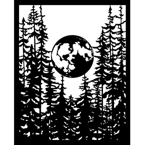 Stamperia Herbarium Silvae Thick Stencil 20x25cm Moon in the Forest (KSTD194) Stamperia Herbarium Silvae Thick Stencil 20x25cm Moon in the Forest (KSTD194)
