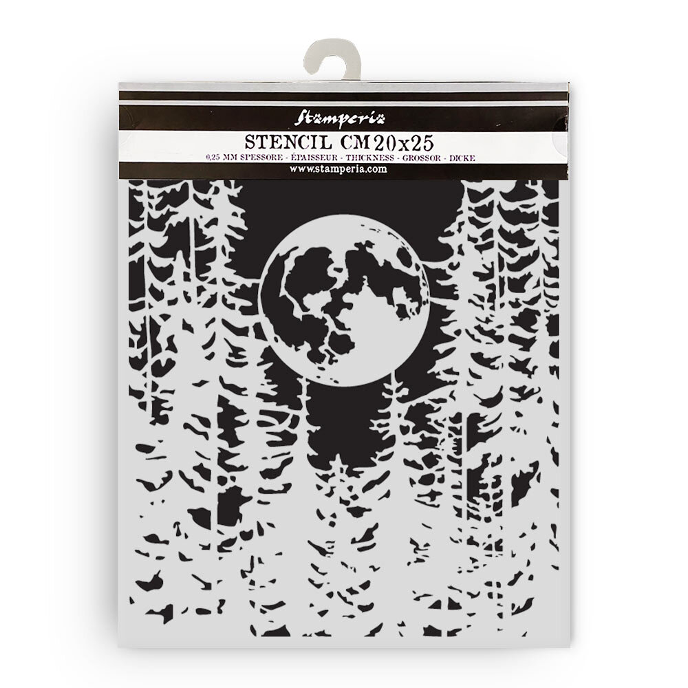 Stamperia Herbarium Silvae Thick Stencil 20x25cm Moon in the Forest (KSTD194) Stamperia Herbarium Silvae Thick Stencil 20x25cm Moon in the Forest (KSTD194)