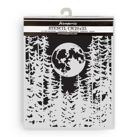 Stamperia Herbarium Silvae Thick Stencil 20x25cm Moon in the Forest (KSTD194) Stamperia Herbarium Silvae Thick Stencil 20x25cm Moon in the Forest (KSTD194)