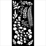 Stamperia Herbarium Silvae Thick Stencil 12x25cm Leaves (KSTDL137)