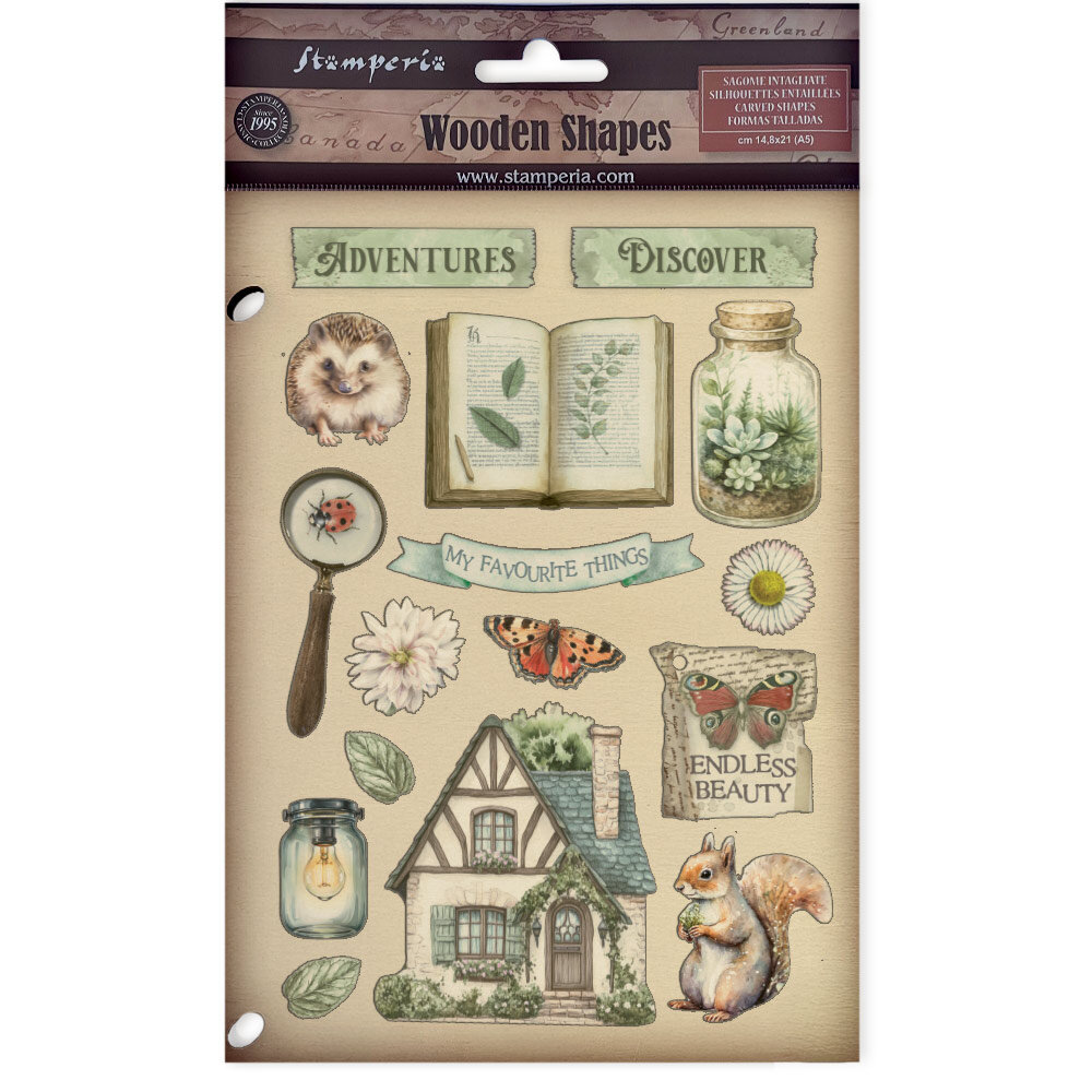 Stamperia Herbarium Silvae Wooden Shapes A5 (KLSP191) Stamperia Herbarium Silvae Wooden Shapes A5 (KLSP191)