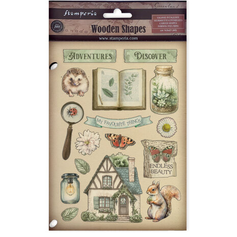 Stamperia Herbarium Silvae Wooden Shapes A5 (KLSP191) Stamperia Herbarium Silvae Wooden Shapes A5 (KLSP191)