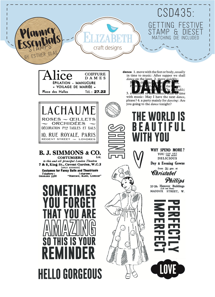 Elizabeth Craft Designs Winter Wanderlust Stamp & Dies Getting Festive (CSD435) Elizabeth Craft Designs Winter Wanderlust Stamp & Dies Getting Festive (CSD435)