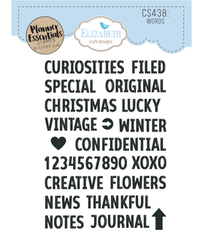 Elizabeth Craft Designs Winter Wanderlust A5 Clear Stamps Word (CS438)