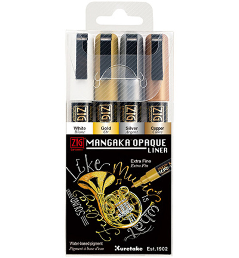 ZIG Mangaka Opaque Liner 4 Color Set (CNMOL/4V) ZIG Mangaka Opaque Liner 4 Color Set (CNMOL/4V)