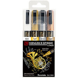 ZIG Mangaka Opaque Liner 4 Color Set (CNMOL/4V)