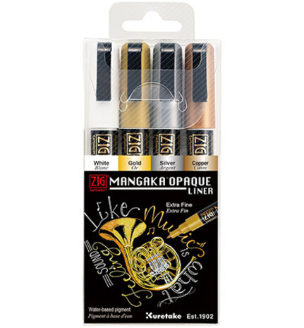 ZIG Mangaka Opaque Liner 4 Color Set (CNMOL/4V) ZIG Mangaka Opaque Liner 4 Color Set (CNMOL/4V)