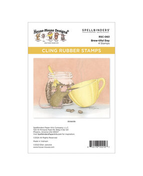 Spellbinders House-Mouse Designs Brew-tiful Day Cling Rubber Stamp (RSC-063)