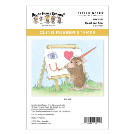 Spellbinders House-Mouse Designs Heart and Soul Cling Rubber Stamp (RSC-065)