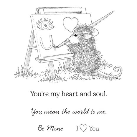 Spellbinders House-Mouse Designs Heart and Soul Cling Rubber Stamp (RSC-065)