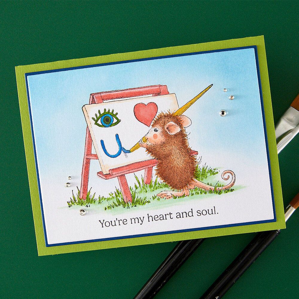 Spellbinders House-Mouse Designs Heart and Soul Cling Rubber Stamp (RSC-065)