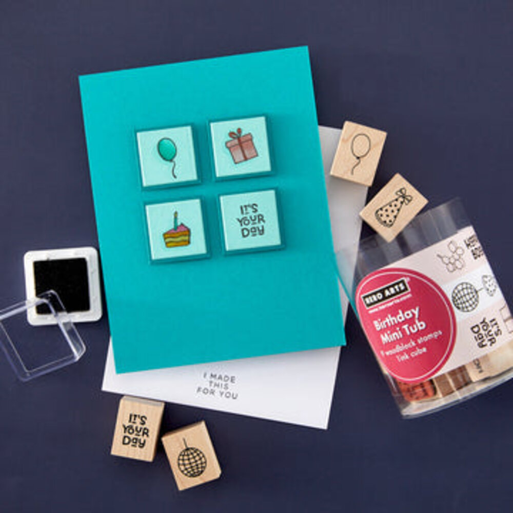 Hero Arts Birthday Mini Tub Woodblock Stamps (LP513)