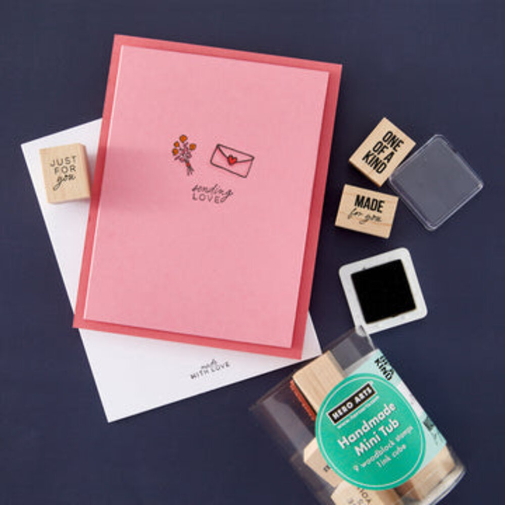 Hero Arts PRE-ORDER Handmade Mini Tub Woodblock Stamps (LP515) Hero Arts PRE-ORDER Handmade Mini Tub Woodblock Stamps (LP515)