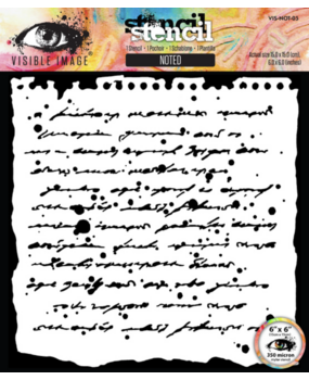 Visible Image Noted 6x6 Inch Stencil (VIS-NOT-03) Visible Image Noted 6x6 Inch Stencil (VIS-NOT-03)