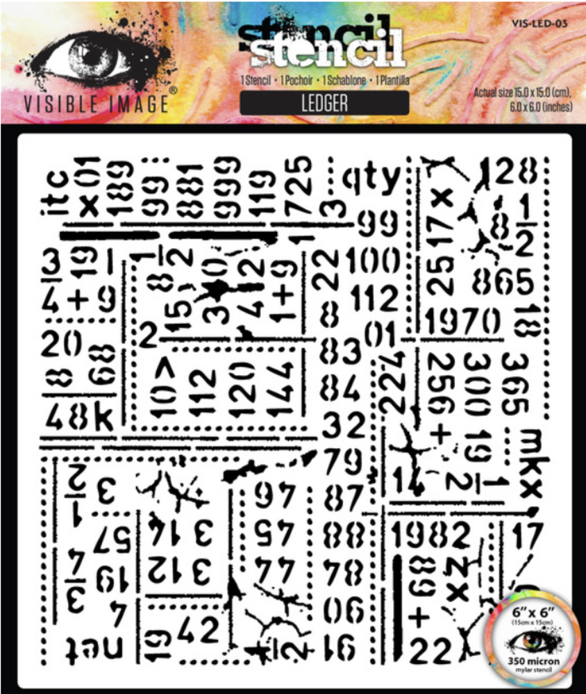 Visible Image Ledger 6x6 Inch Stencil (VIS-LED-03)