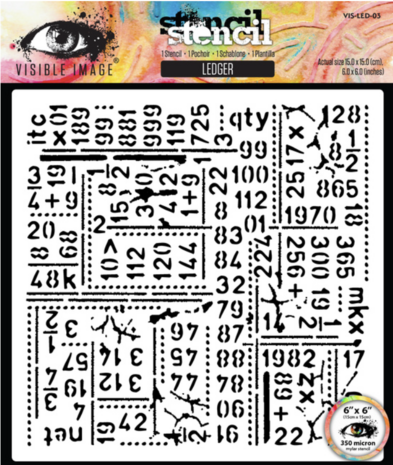 Visible Image Ledger 6x6 Inch Stencil (VIS-LED-03)