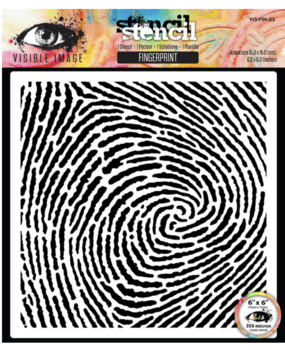 Visible Image Fingerprint 6x6 Inch Stencil (VIS-FIN-03)
