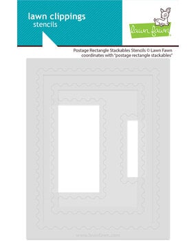 Lawn Fawn Postage Rectangle Stackables Stencils (LF3965)