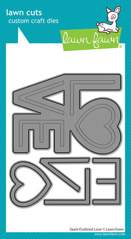 Lawn Fawn Giant Outlined Love Dies (LF3960) Lawn Fawn Giant Outlined Love Dies (LF3960)