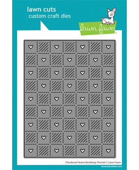 Lawn Fawn Checkered Hearts Backdrop Portrait Dies (LF3962) Lawn Fawn Checkered Hearts Backdrop Portrait Dies (LF3962)