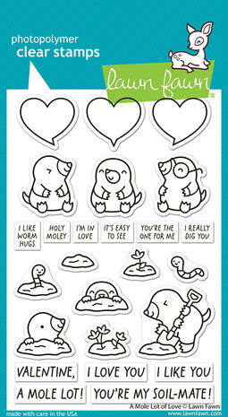 Lawn Fawn A Mole Lot Of Love Clear Stamps (LF3942) Lawn Fawn A Mole Lot Of Love Clear Stamps (LF3942)