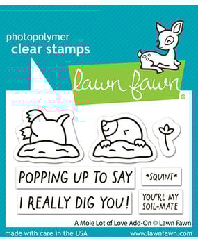 Lawn Fawn A Mole Lot Of Love Add-On Clear Stamps (LF3945) Lawn Fawn A Mole Lot Of Love Add-On Clear Stamps (LF3945)