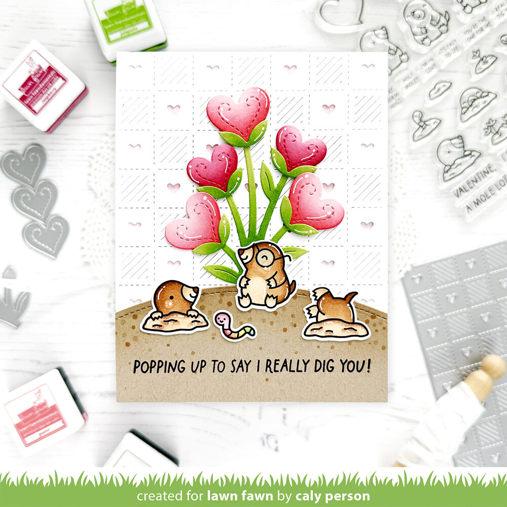 Lawn Fawn A Mole Lot Of Love Add-On Clear Stamps (LF3945) Lawn Fawn A Mole Lot Of Love Add-On Clear Stamps (LF3945)