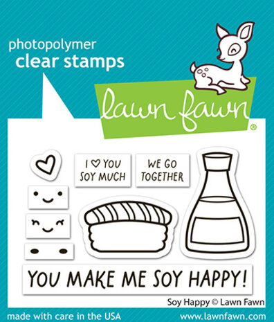 Lawn Fawn Soy Happy Clear Stamps (LF3954)