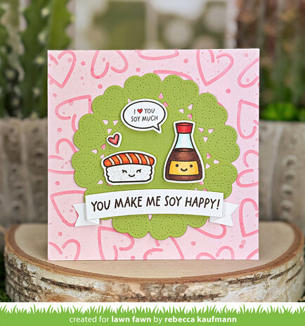 Lawn Fawn Soy Happy Clear Stamps (LF3954)
