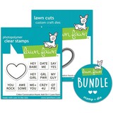 Lawn Fawn Critter Conversation Hearts Add-On Stamp & Die DUO (LF3952)