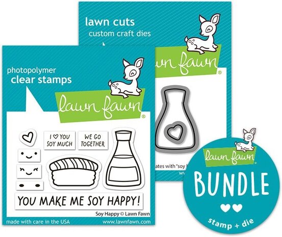 Lawn Fawn Soy Happy Stamp & Die DUO (LF3955)